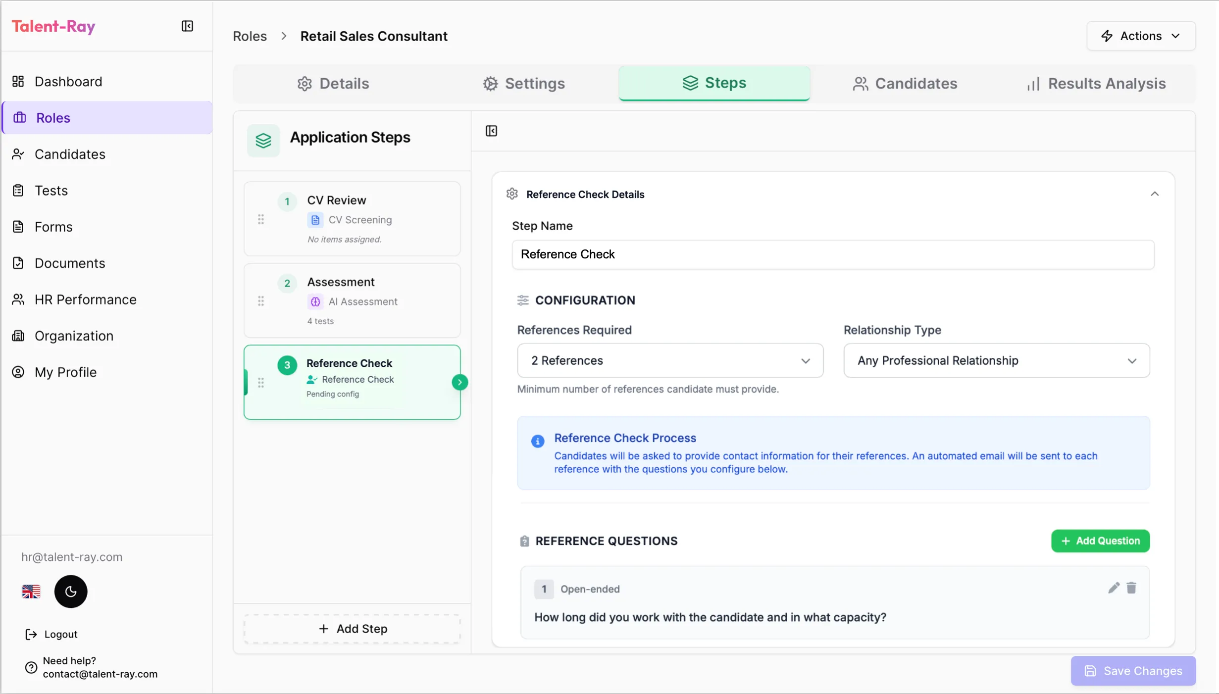 Automated Reference Checks
